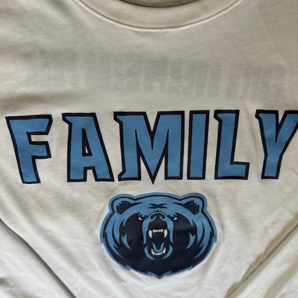 Nike White and Blue Long Sleeve Tee with Bold Print - Picture 2 of 6